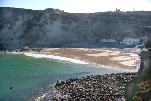  St Agnes Beach and Ruins of Harbour